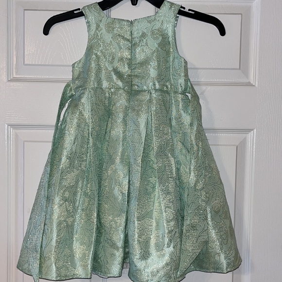 American Princess Icy Silver & Blue Dress sz 4 - Picture 6 of 9